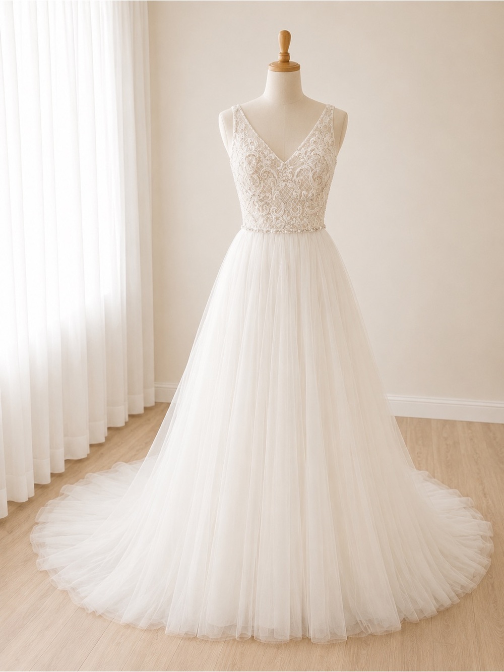 Christina Wu Wedding Gown – Size 6 – Never Worn – Includes Veil